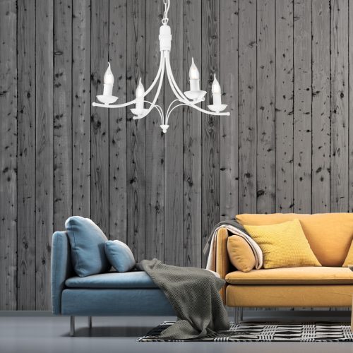 Lógó mennyezeti lámpa LUCY 4xE14 csillár fehér klasszikus LM-4.153 Lamkur