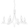 LUCY 6xE14 Függesztett Mennyezeti Lámpa, Csillár, Fehér, Klasszikus, LM-6.153 Lamkur