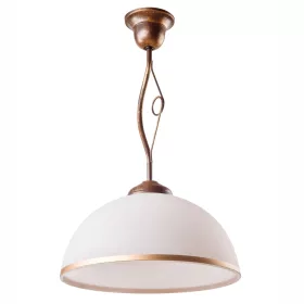   Mennyezeti lámpa függesztett RETRO E27 fehér fa klasszikus LM-1.24 Lamkur