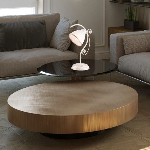 Asztali lámpa asztali éjjeli lámpa RETRO E27 fehér klasszikus LN-1.51 Lamkur