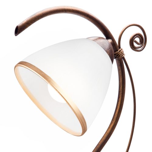 Asztali lámpa asztali éjjeli lámpa RETRO E27 fehér fa klasszikus LN-1.51 Lamkur