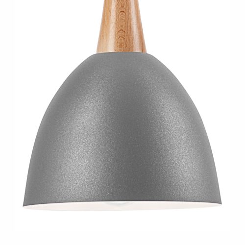 VANESSA E27 ezüst fa mennyezeti függőlámpa LM-1.1/77 Lamkur