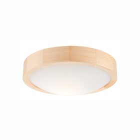   ANELLO LED mennyezeti lámpa, E27, fehér, fa, kerek üvegernyő, LD.PD-8.1, Lamkur