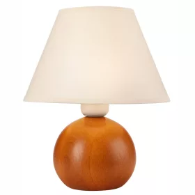   BALL E27 asztali lámpa, asztali lámpa, éjjeli barna krémszínű lámpaernyő LN-1.D.2 Lamkur
