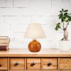 BALL E27 asztali lámpa, asztali lámpa, éjjeli barna krémszínű lámpaernyő LN-1.D.2 Lamkur