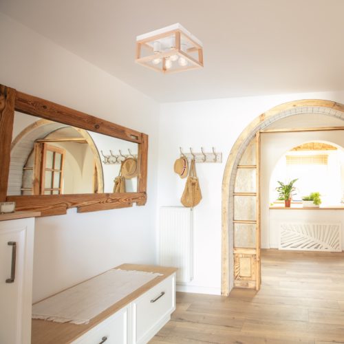 Mennyezeti lámpa VILLY 4xE27 fehér fa LM - 4.175 Lamkur