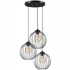 ZOYA 3xE27 fekete huzalfüggő lámpa LM-3.162 Lamkur
