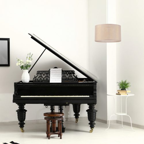 ESTELLE E27 ezüst lámpaernyős mennyezeti függőlámpa LM-1.208 Lamkur