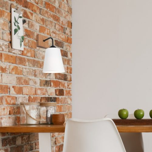 LULA fali lámpa, E27, fehér tölgy, KM-1.200, Lamkur