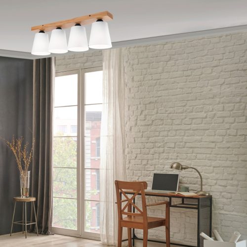 Mennyezeti lámpa LULA 4xE27 Fehér Tölgy LM-4.200 Lamkur