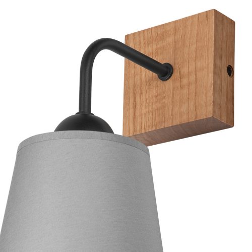 LULA fali lámpa, E27, szürke tölgy, KM-1.200, Lamkur