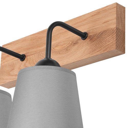 LULA fali lámpa, 2xE27, szürke tölgy, KM-2.200, Lamkur