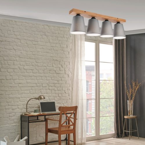Mennyezeti lámpa LULA 4xE27 szürke tölgy LM-4.200 Lamkur