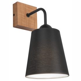 LULA fali lámpa, E27, fekete tölgy, KM-1.200, Lamkur