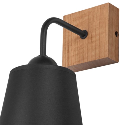 LULA fali lámpa, E27, fekete tölgy, KM-1.200, Lamkur