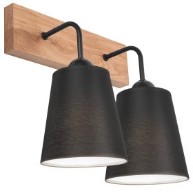 Fali lámpa LULA 2xE27 Fekete Tölgy KM-2.200 Lamkur
