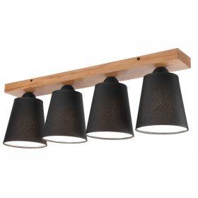 Mennyezeti lámpa LULA 4xE27 Fekete tölgy LM-4.200 Lamkur