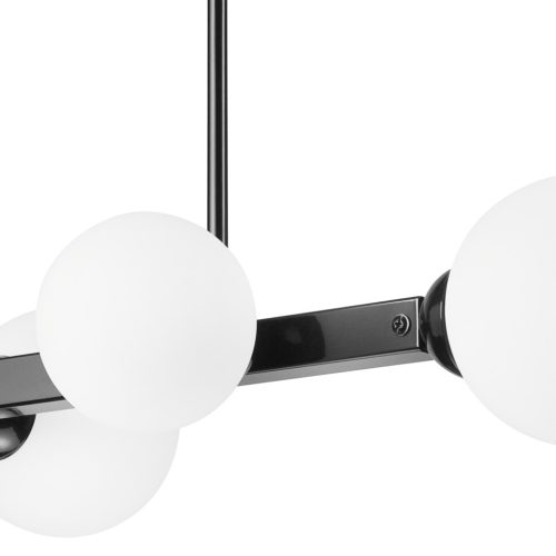Mennyezeti lámpa ASTRO 4xG9 üvegernyők golyók fekete LM-4.161 Lamkur