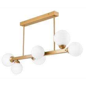   Mennyezeti lámpa ASTRO 6xE27 üvegernyős golyós arany LM-6.161 Lamkur