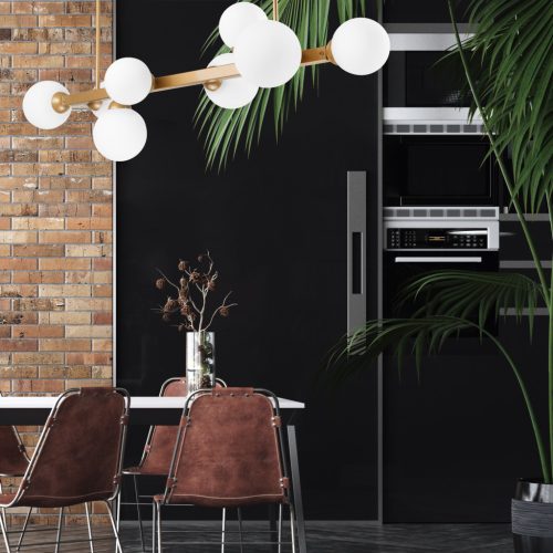 Mennyezeti lámpa ASTRO 8xG9 üvegernyők golyók arany LM-8.161 Lamkur