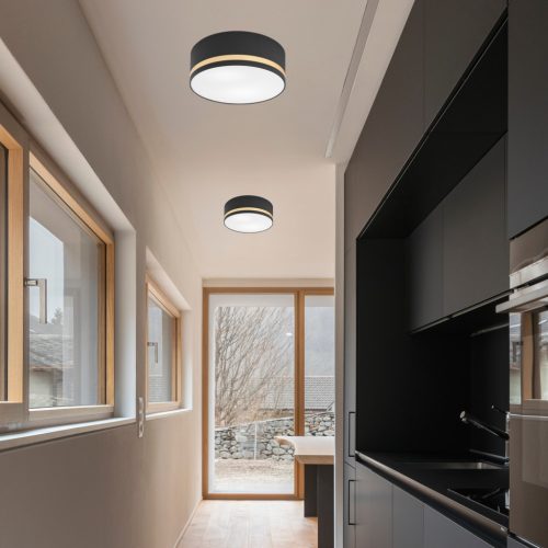 LED mennyezeti lámpa GLORIA 2xE27 fekete fehér LM-2.202 Lamkur