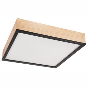   LED Mennyezeti Lámpa SANTIAGO 4xE27 Négyzet alakú LD-PD-9.6 Fa Lamkur