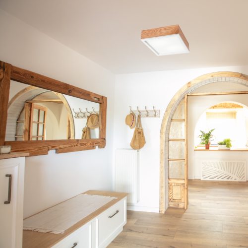 LED Mennyezeti Lámpa SANTIAGO 2xE27 Négyzet alakú Tölgyfa LD-PD-9.4 Lamkur