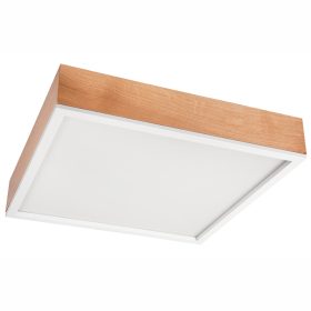   LED Mennyezeti Lámpa SANTIAGO 4xE27 Négyzet alakú Tölgyfa LD-PD-9.6 Lamkur