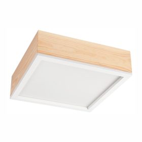   LED Mennyezeti Lámpa SANTIAGO 2xE27 Négyzet Fa LD-PD-9.4 Lamkur