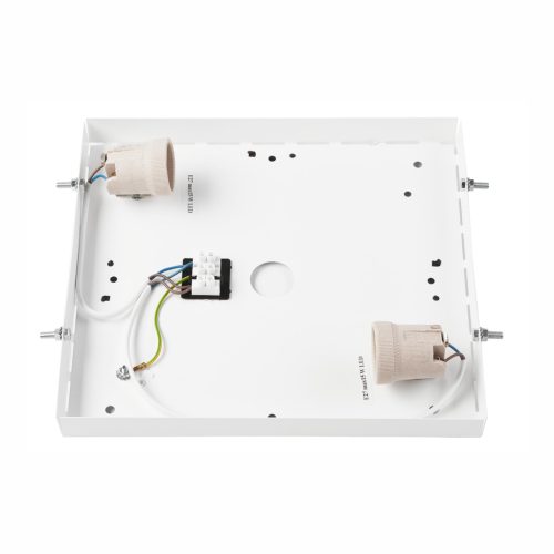 LED Mennyezeti Lámpa SANTIAGO 2xE27 Négyzet Fa LD-PD-9.4 Lamkur