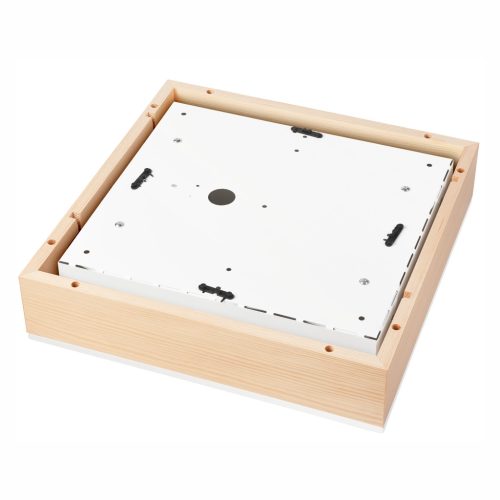 LED Mennyezeti Lámpa SANTIAGO 4xE27 Négyzet Fa LD-PD-9.5 Lamkur