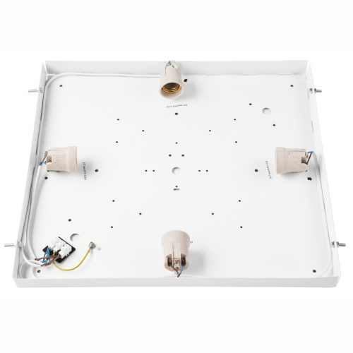 LED Mennyezeti Lámpa SANTIAGO 4xE27 Négyzet Fa LD-PD-9.6 Lamkur