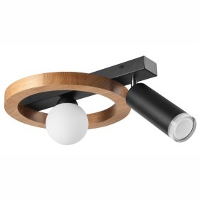  Mennyezeti lámpa OTIS G9 + E27 fekete fa LM - 2.214 / A Lamkur