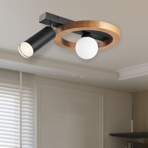 Mennyezeti lámpa OTIS G9 + E27 fekete fa LM - 2.214 / A Lamkur