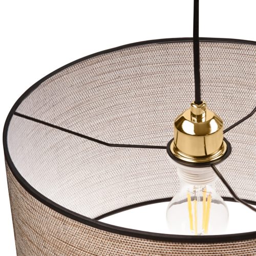 MOKKA e27 fekete arany LM mennyezeti lámpa - 1.222 Lamkur