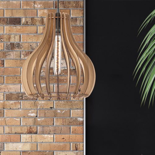 TUCCI E27 fekete fa mennyezeti lámpa LM-1.229 Lamkur