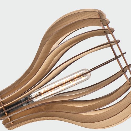 TUCCI E27 fekete fa mennyezeti lámpa LM-1.229 Lamkur