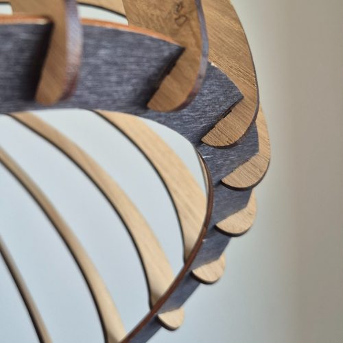 TUCCI E27 fekete fa mennyezeti lámpa LM-1.229 Lamkur