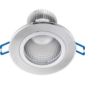   Mennyezeti lámpatest 5W süllyesztett LED DOWNLIGHT MÉLY, kerek 4000K 400lm ezüst