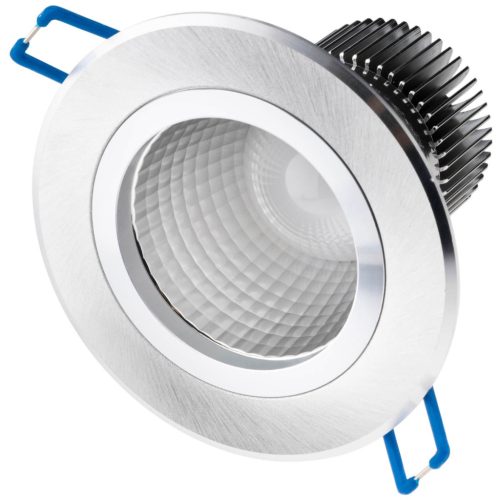 Mennyezeti lámpatest 5W süllyesztett LED DOWNLIGHT MÉLY, kerek 4000K 400lm ezüst