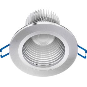   Mennyezeti lámpatest 7W süllyesztett LED DOWNLIGHT MÉLY, kerek 4000K 560lm ezüst