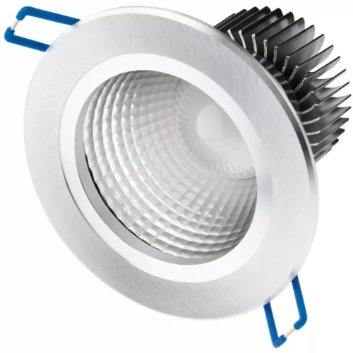 Mennyezeti lámpatest 7W süllyesztett LED DOWNLIGHT MÉLY, kerek 4000K 560lm ezüst