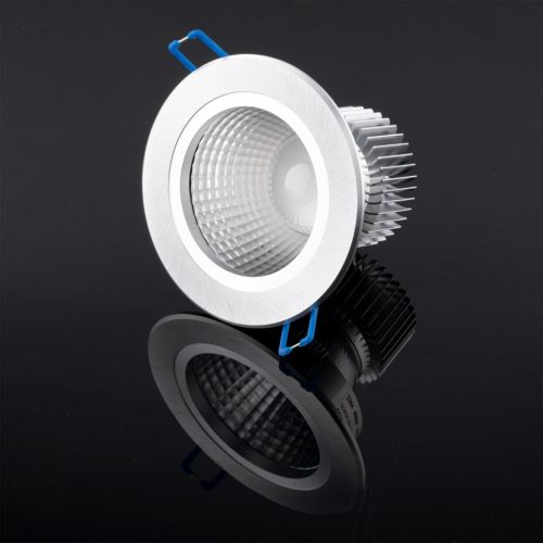 Mennyezeti lámpatest 7W süllyesztett LED DOWNLIGHT MÉLY, kerek 4000K 560lm ezüst