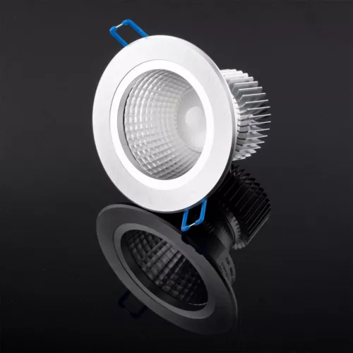 Mennyezeti lámpatest 7W süllyesztett LED DOWNLIGHT MÉLY, kerek 4000K 560lm ezüst