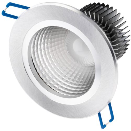 Mennyezeti lámpatest 9W süllyesztett LED DOWNLIGHT MÉLY, kerek 4000K 720lm ezüst