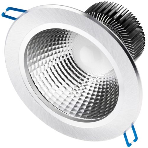 Mennyezeti lámpatest 12W süllyesztett LED DOWNLIGHT MÉLY, kerek 4000K 960lm ezüst