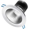 Mennyezeti lámpatest 15W süllyesztett LED DOWNLIGHT MÉLY, kerek 4000K 1200lm ezüst