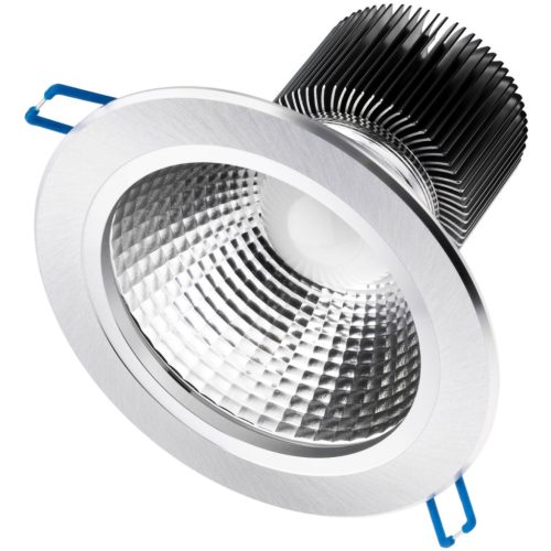 Mennyezeti lámpatest 15W süllyesztett LED DOWNLIGHT MÉLY, kerek 4000K 1200lm ezüst