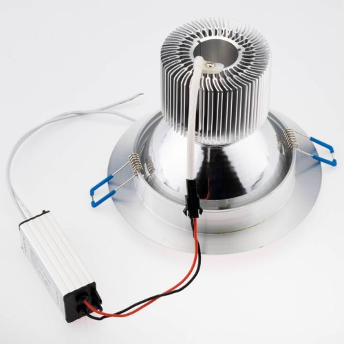 Mennyezeti lámpatest 15W süllyesztett LED DOWNLIGHT MÉLY, kerek 4000K 1200lm ezüst