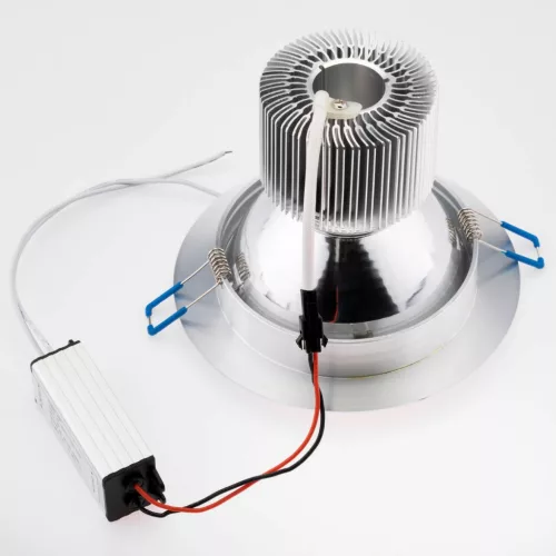 Mennyezeti lámpatest 15W süllyesztett LED DOWNLIGHT MÉLY, kerek 4000K 1200lm ezüst